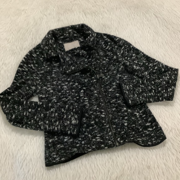 Banana republic black rocker jacket side zipper size 4 - Picture 3 of 10